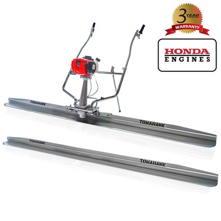 TOMAHAWK POWER Honda Concrete Power Screed with 14ft & 8ft Magnesium Aluminum Boards TVSA-H + TSB8-P + TSB14-P